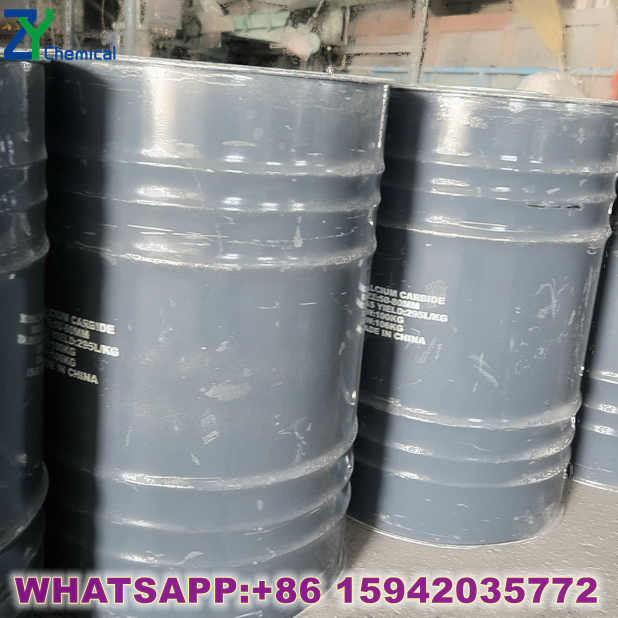 Cost-effective calcium carbide packaging in nitrogen-sealed 50kg green drums for long distance shipping